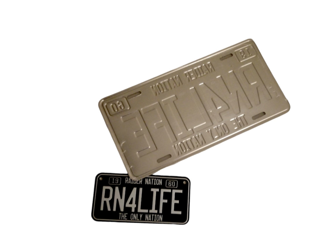 RN4LIFE Embossed Plate Combo 6x12 & 3x6 License Plate