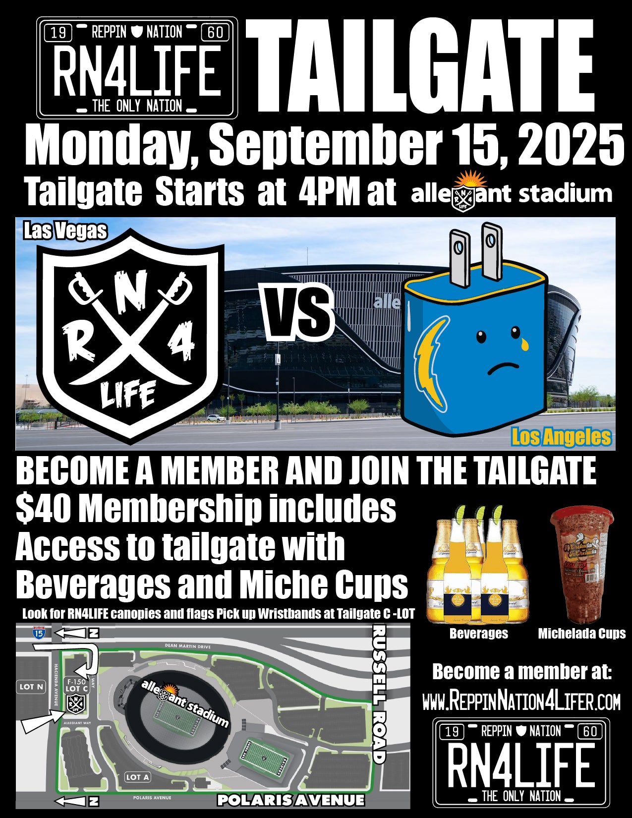 LV Tailgate Membership for 9-15-2025 PRE-ORDER ONLY